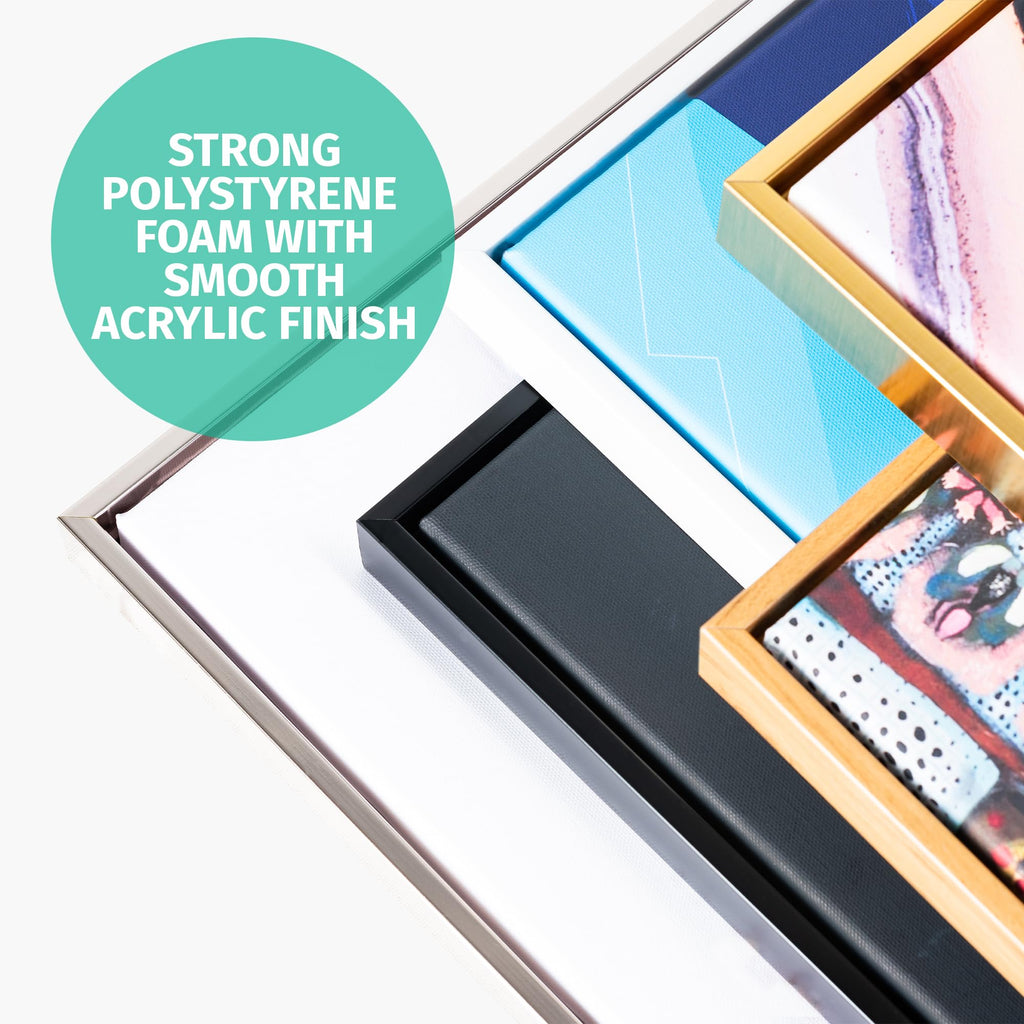 20x30 Floater Frame for Canvas Paintings. 12 Colors. Floating Frame fits 5/8", 3/4" & max 7/8" Deep Stretched Canvas