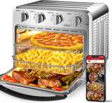Air Fryer Toaster Oven Combo, 16QT 5-in-1 Toaster Ovens Countertop, Convection AirFryer with Bake, A