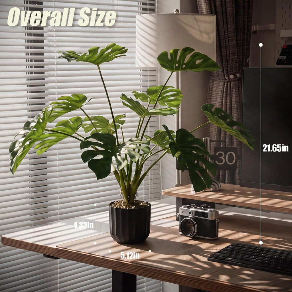 Fake Plants, Artificial Monstera Plant in Pot