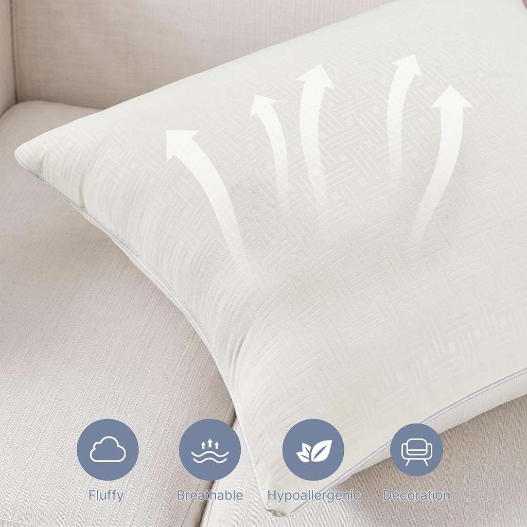 12 x 20 Lumbar Pillow Inserts for Sofa Couch Support - Set of 2