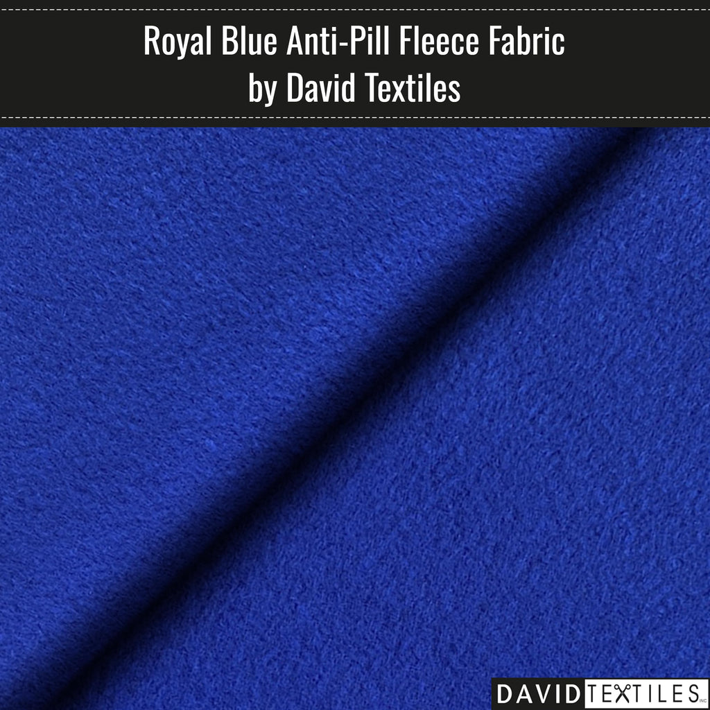 Anti-Pill Fleece Fabric by the Yard, by, Solid Royal Blue