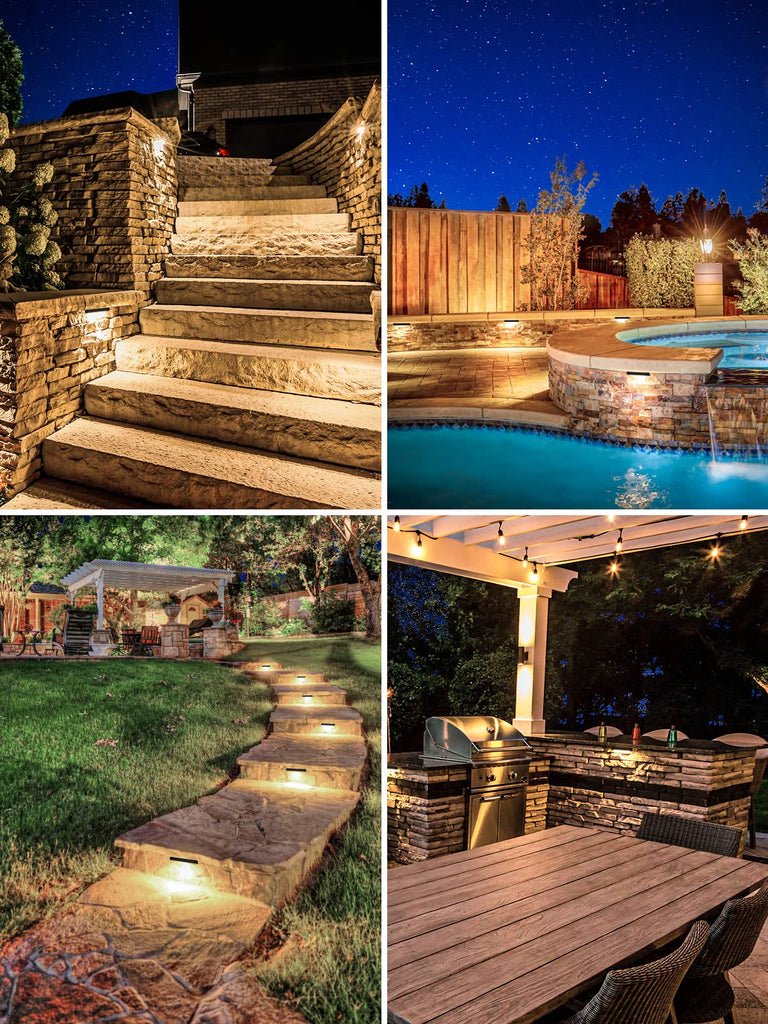 5W Retaining Wall Lights 7 inch LED Hardscape Lighting Low Voltage Landscape Paver Lights 12V 24V Step Lights Outdoor