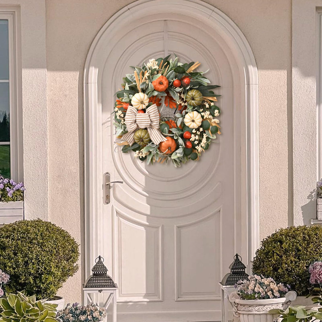 22'' Fall Wreaths for Front Door, Fall Decorations Autumn Wreath