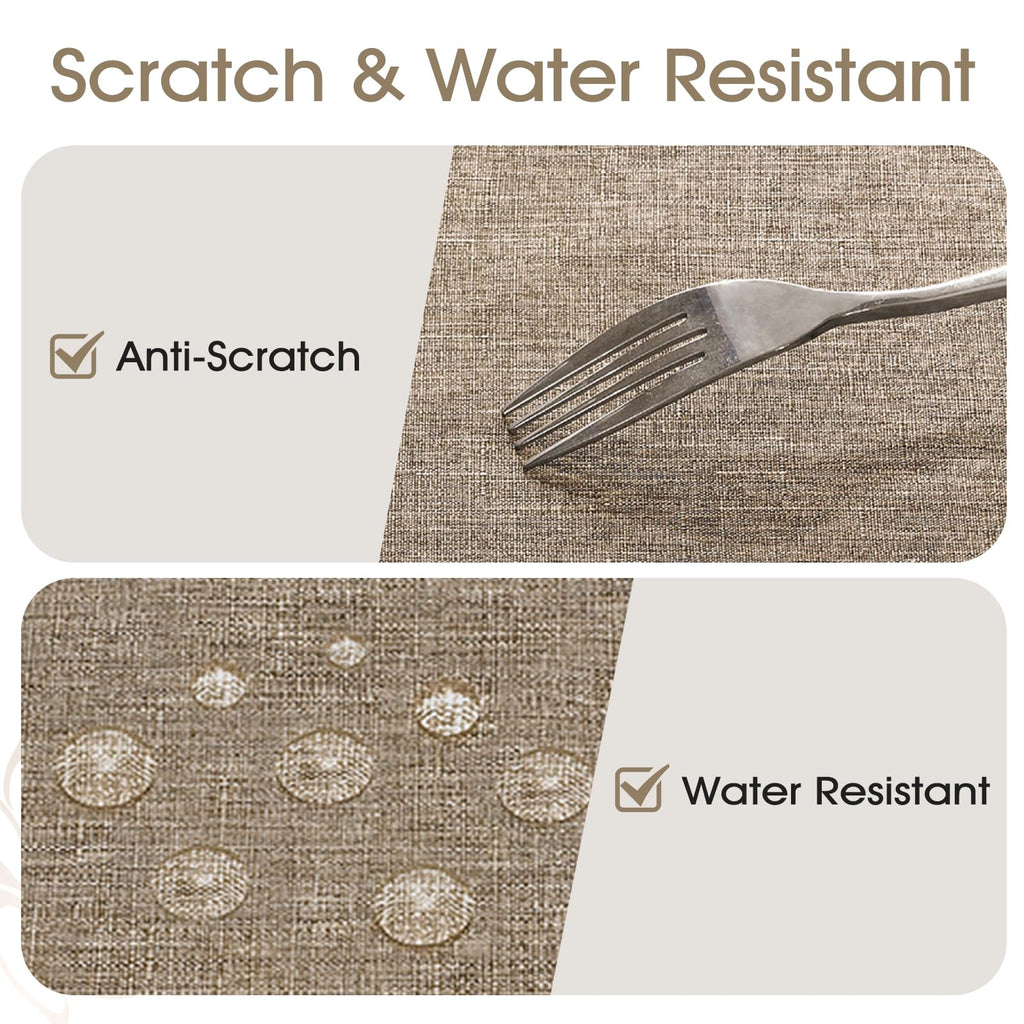 Rectangle Tablecloth Linen Textured Waterproof & Stain Resistant Table Cloth Wrinkle Free Decorative Fabric Farmhouse