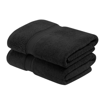 Buckingham Egyptian Cotton Solid 2-Piece Towel Set, Bath Towels, Black