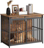 Dog Crate Furniture, 36.6" Heavy Duty Dog Kennel with Sliding Barn Door, Wooden Dog Cage Indoor