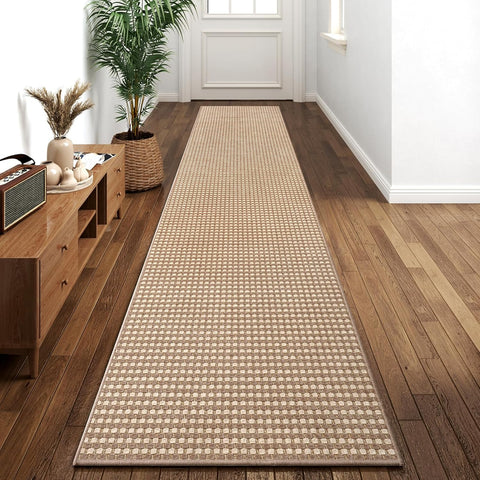 2x10 ft Hallway Runner Rug Extra Long Boho Woven Kitchen Runner Rugs Mat Non Slip Washable, Soft Hal