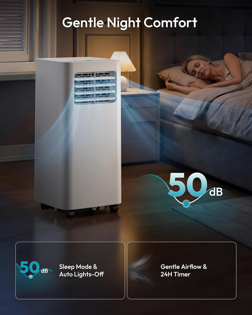 8000 Btu Portable Air Conditioners, 3 in 1 Portable AC with Cool, Dry, Fan Modes
