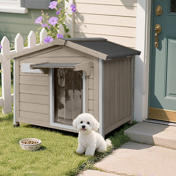 Dog House Outdoor with Openable Roof for Small to Medium Dogs, Weatherproof