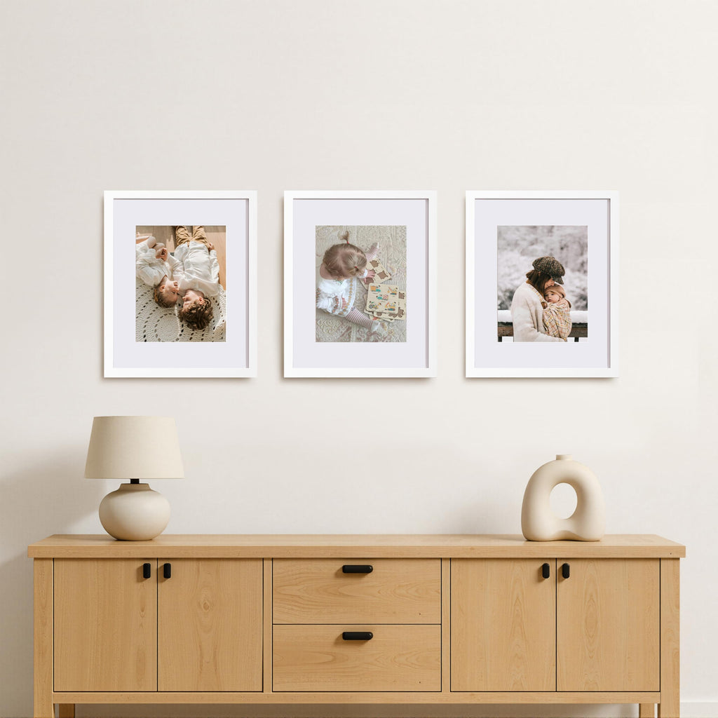 16x20 Picture Frames, Acrylic Cover, White, Set of 5