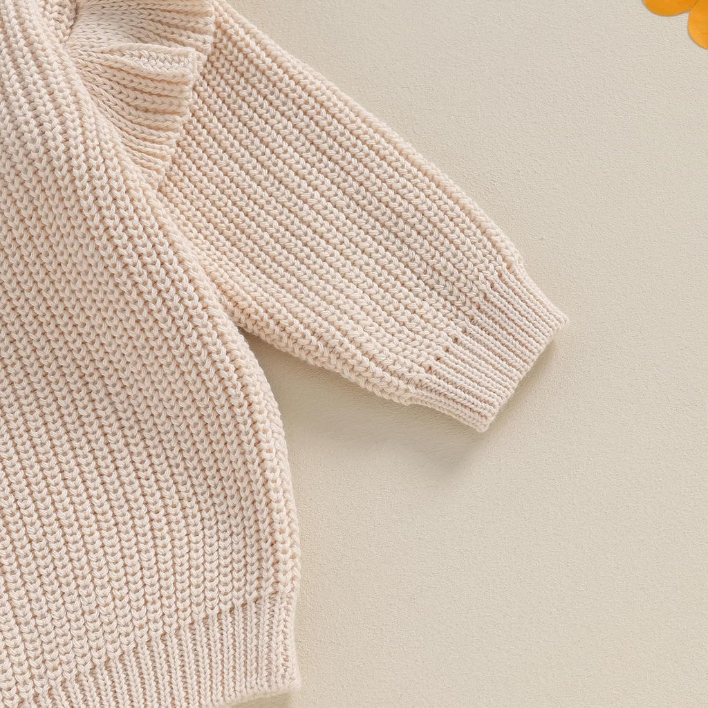 Baby Girl Winter Clothes Basic Plain Cute Ruffle Sweater Toddler Kids Pullover Long Sleeve Sweaters