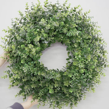 26'' Large Boxwood Wreath for Front Door Window Porch Artificial Boxwoods Greenery Leaves Outdoor Indoor Wreath Door
