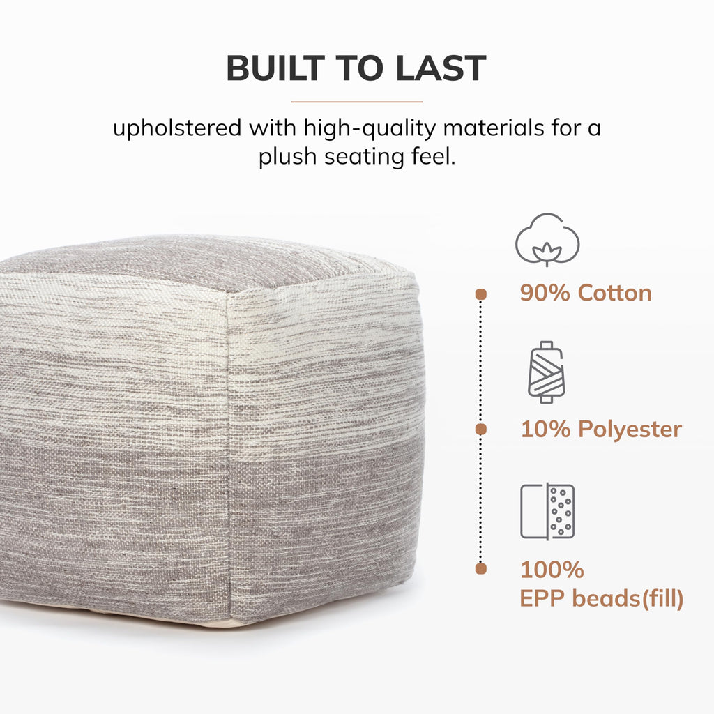 20" H x 20" W Handmade Pouf Ottoman & Couch
