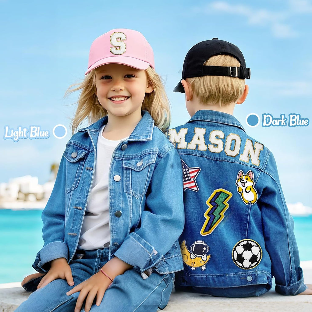 Personalized Kids Denim Jacket with Name, Custom Girl Jean Jacket