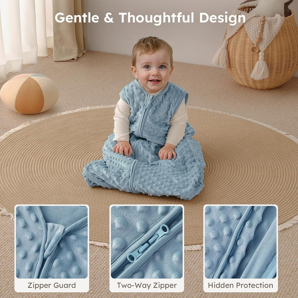 Baby Sleep Sack TOG 1.5 Fleece with Plush Dots 2 Pack
