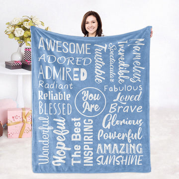 Sympathy Gifts, Mothers Day Birthday Gift for Friend, Inspirational &Compassion You are Awesome Throw Blankets Gifts