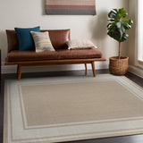 Outdoor Rug 8x10 Modern Bordered Area Rugs for Indoor and Outdoor Patio Deck Porch Garden Waterproof