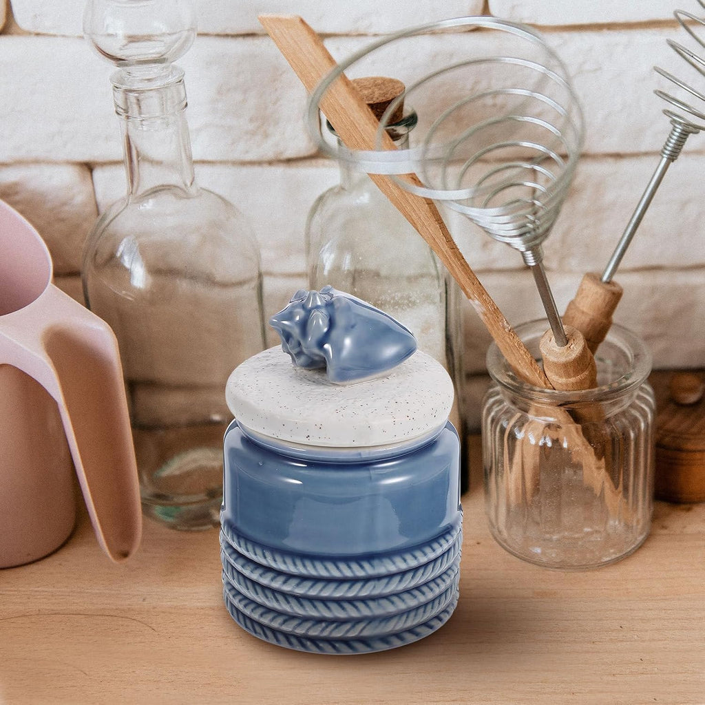 Tea Storage Pot Lidded Tea Canister Coffee Canister Apothecary Jar Style