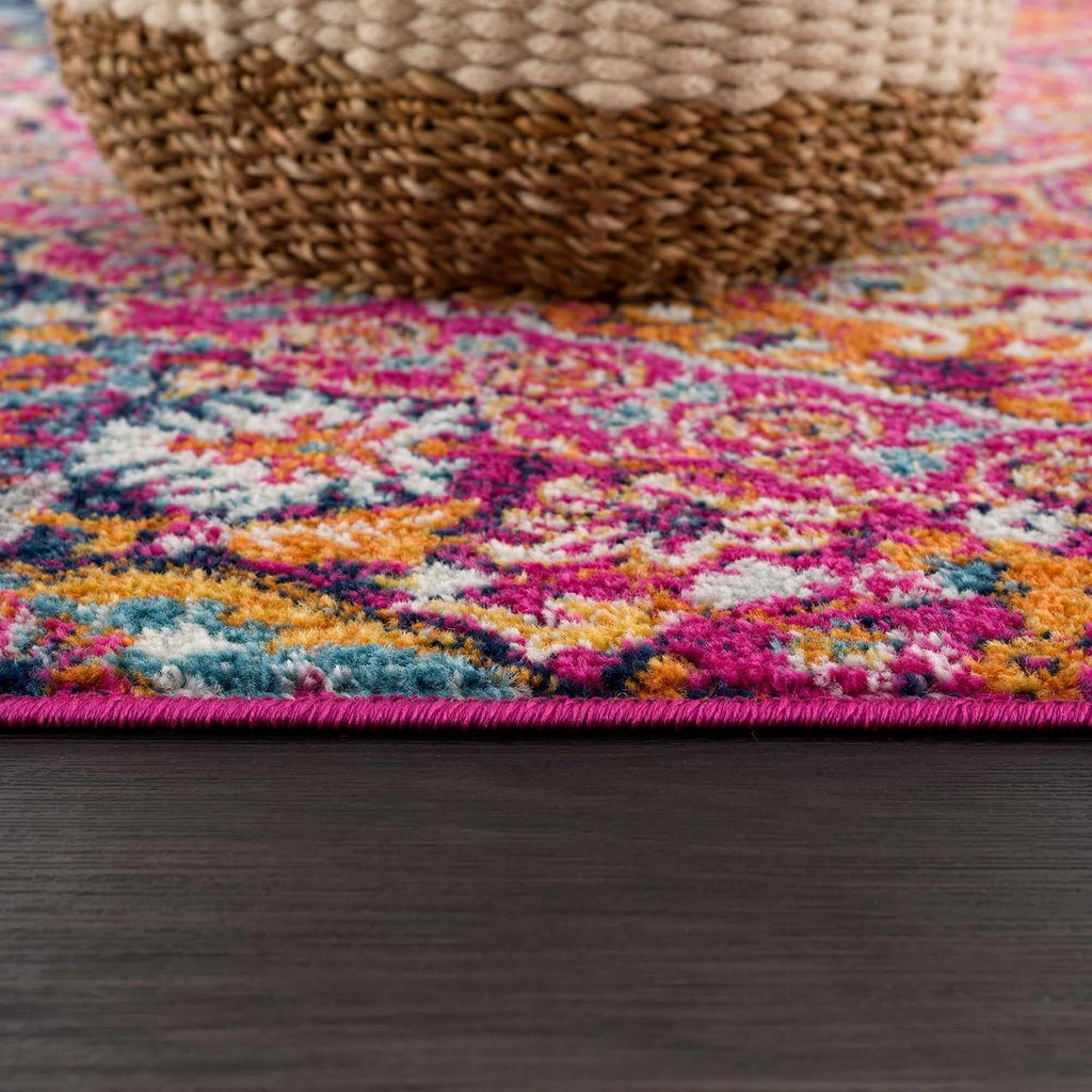 Gray Medallion Traditional Area Rug Burgundy Burnt Orange Charcoal Mustard Navy Teal Beige Floral Living Room