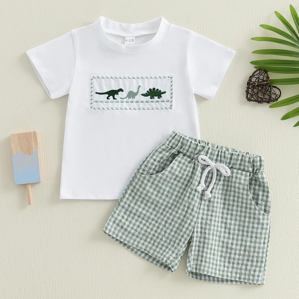 Toddler Baby Boy Clothes Animal Print T-Shirt Shorts Set Outfit