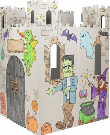Playhouse Cardboard Haunted Castle - Kids Fort and Art & Craft House