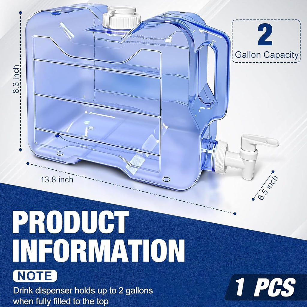 Fridge Water Dispensers Bottle with Leak-proof Spigot and Convenient Handle Reusable Plastic Juice Beverage Dispenser