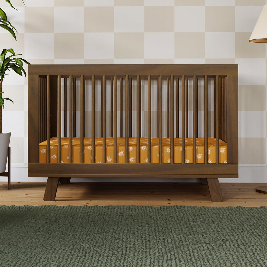 Hudson 3-in-1 Convertible Baby Crib, Natural Walnut | Baby Crib Converts to Toddler Bed & Daybed - GREENGUARD Gold