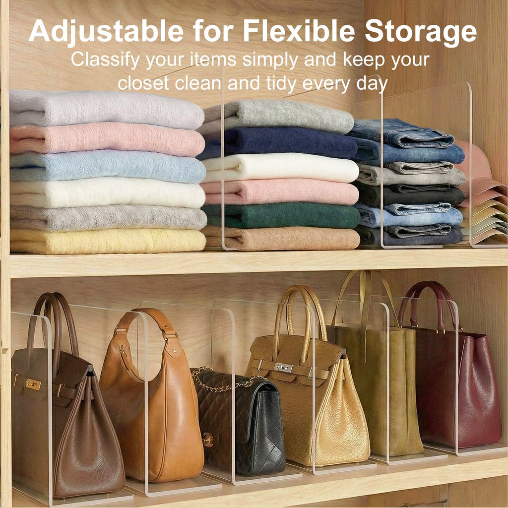 Shelf Dividers Closet Organization: 12" Tall x 12" Deep (Taller)