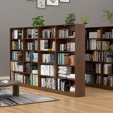 5 Shelf Wood Bookcase Freestanding Bookshelf Library Small Narrow Space(11.8" D x 31.5" W x 67.9" H,Brown,5-Layers)