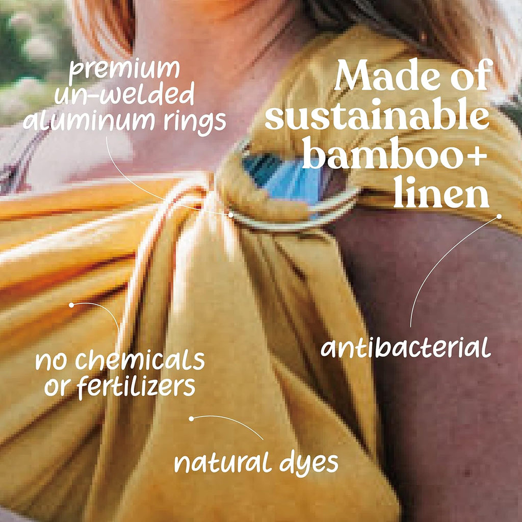 Ring Sling Baby Carrier, Soft Linen Baby Sling, Baby Wrap, Comfort, Style, and Giving Back - Carry Your Little One