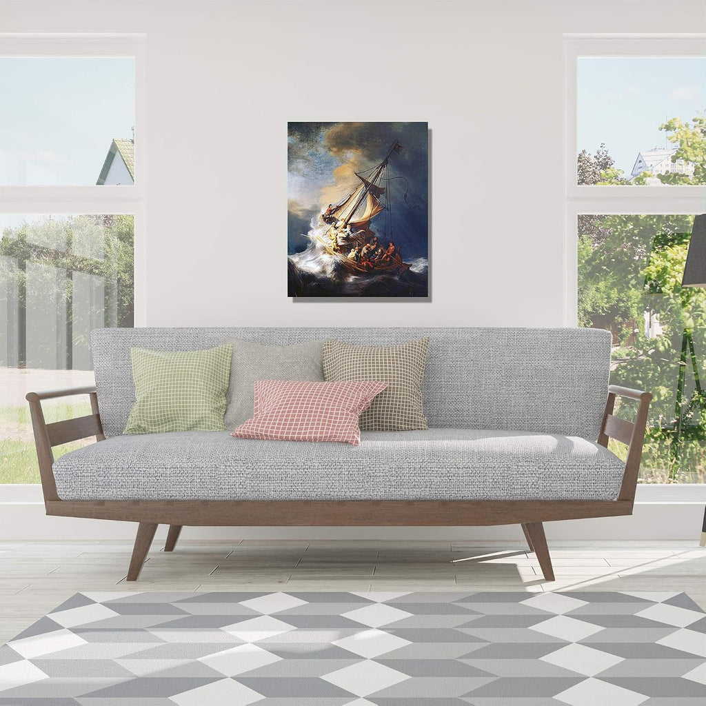 The Storm on the Sea of Galilee by Rembrandt van Rijn The World Classic Art Reproductions, Giclee Canvas Prints Wall