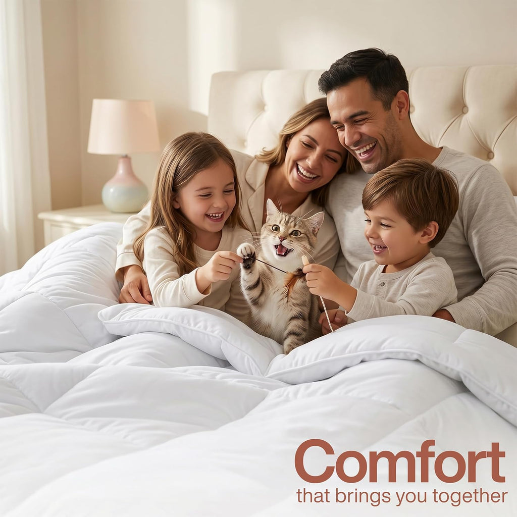 Duvet Insert, Comforters Queen 88 x 88 Inches, White