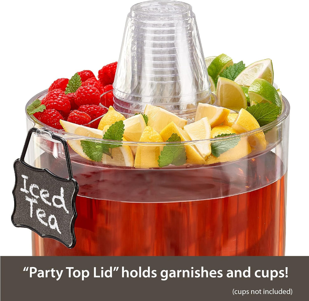 Durable 2 Gallon Beverage Dispenser with Stand - Set of 2