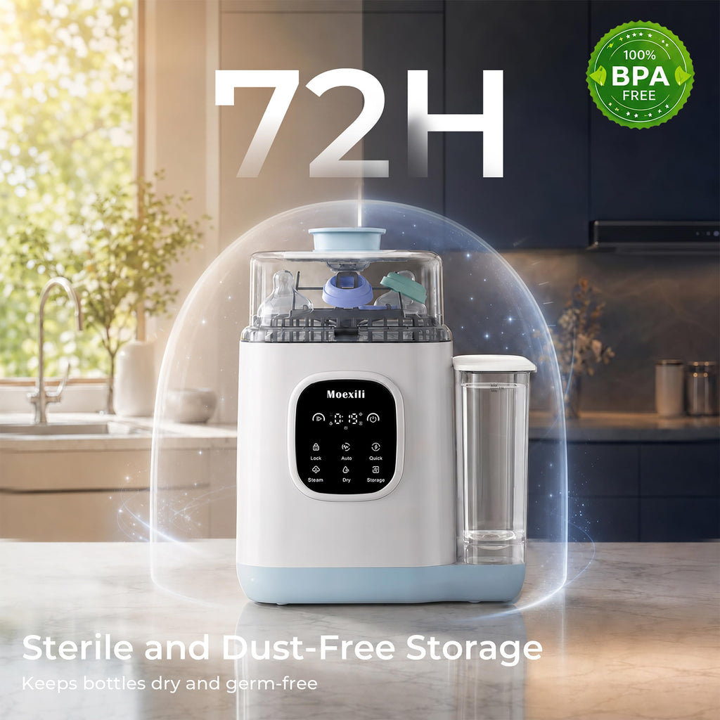 Baby Bottle Washer,Upgraded 3-Layer Cleaning,Sterilizer&Dryer