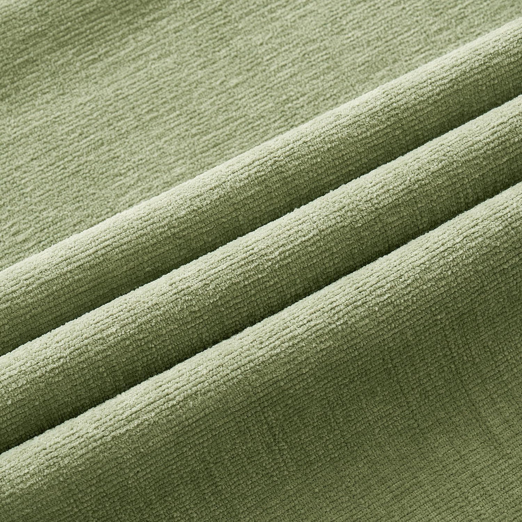 Sage Green Chenille Couch Throw Pillow Covers, 16x16