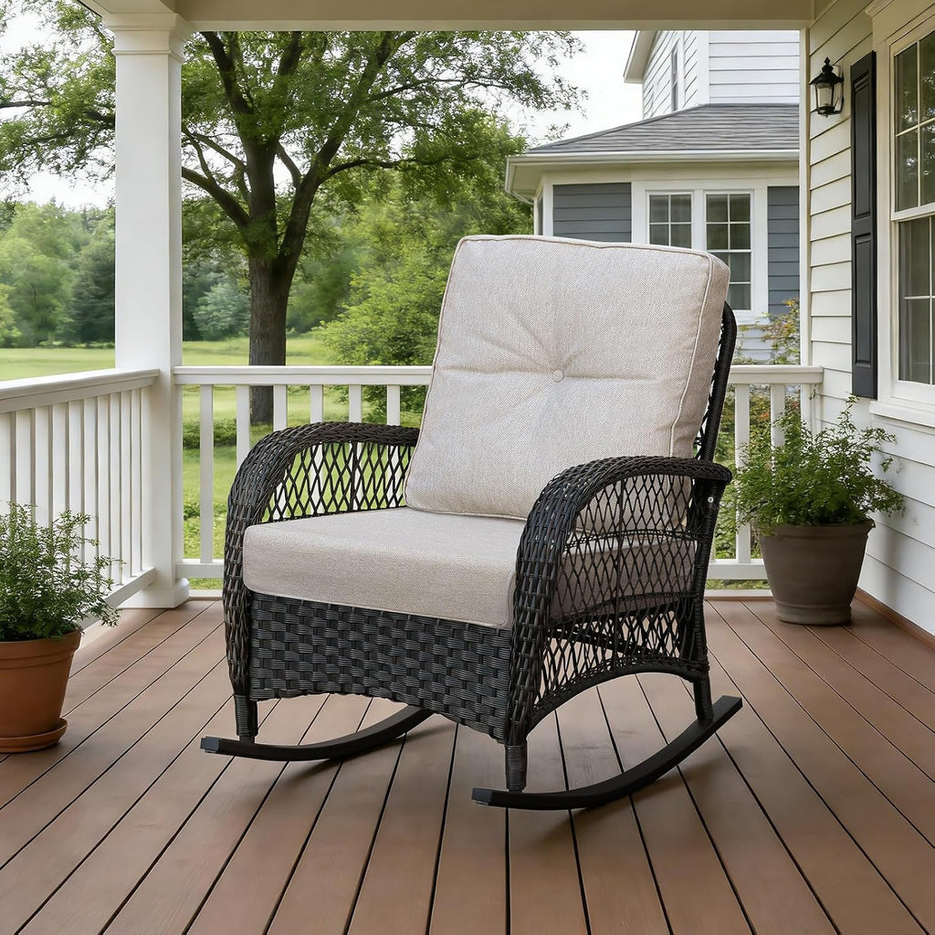 Outdoor Deep Seat Cushions Set 22 x 24 Inch, Waterproof UV-Resistant Patio Chair Cushions, Outdoor Furniture