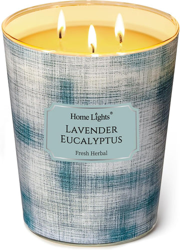 3-Wick Candles Scented - 34oz Soy Wax Blend Candle Long-Lasting Fragrance, Scandinavian Minimalist Design