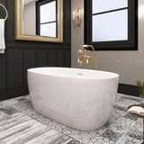 59" Acrylic Free Standing Tub, Stand Alone Tub, Freestanding Bathtub, Soaking Bathtub, cUPC Certified, YL(Glossy White)