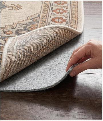 Felt Rug Pad 8x10-1/8 Inch Thick Cushion for 8' x 10' Carpet Mat Liner, Protection Cushioning for Hardwood Tile