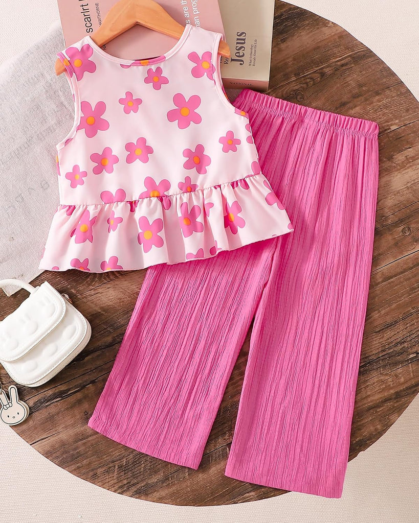 Toddler Girl Clothes Baby Girl Clothing Summer Outfit Little Matching Sleeveless Top Long Pants Set 2Pcs