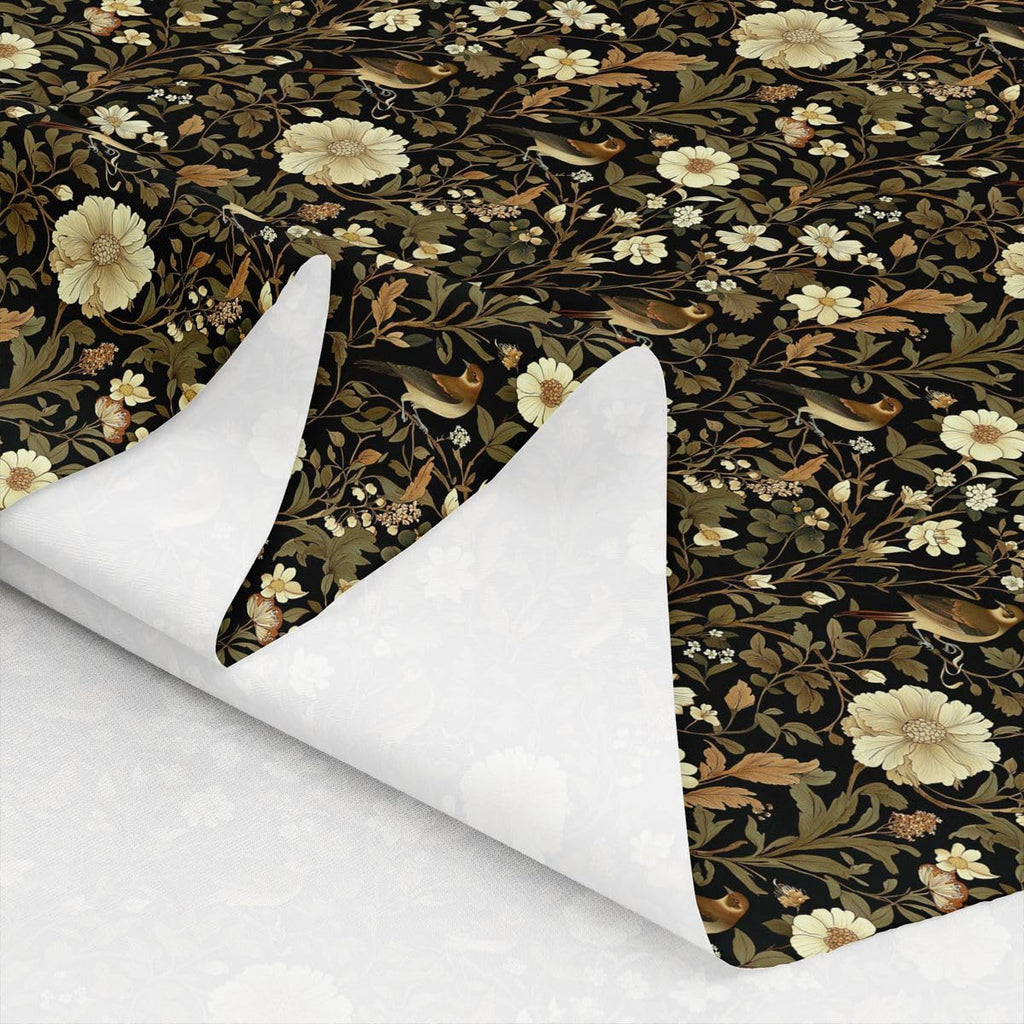 Dark Floral Fabric by The Yard Bird Floral Upholstery Fabric