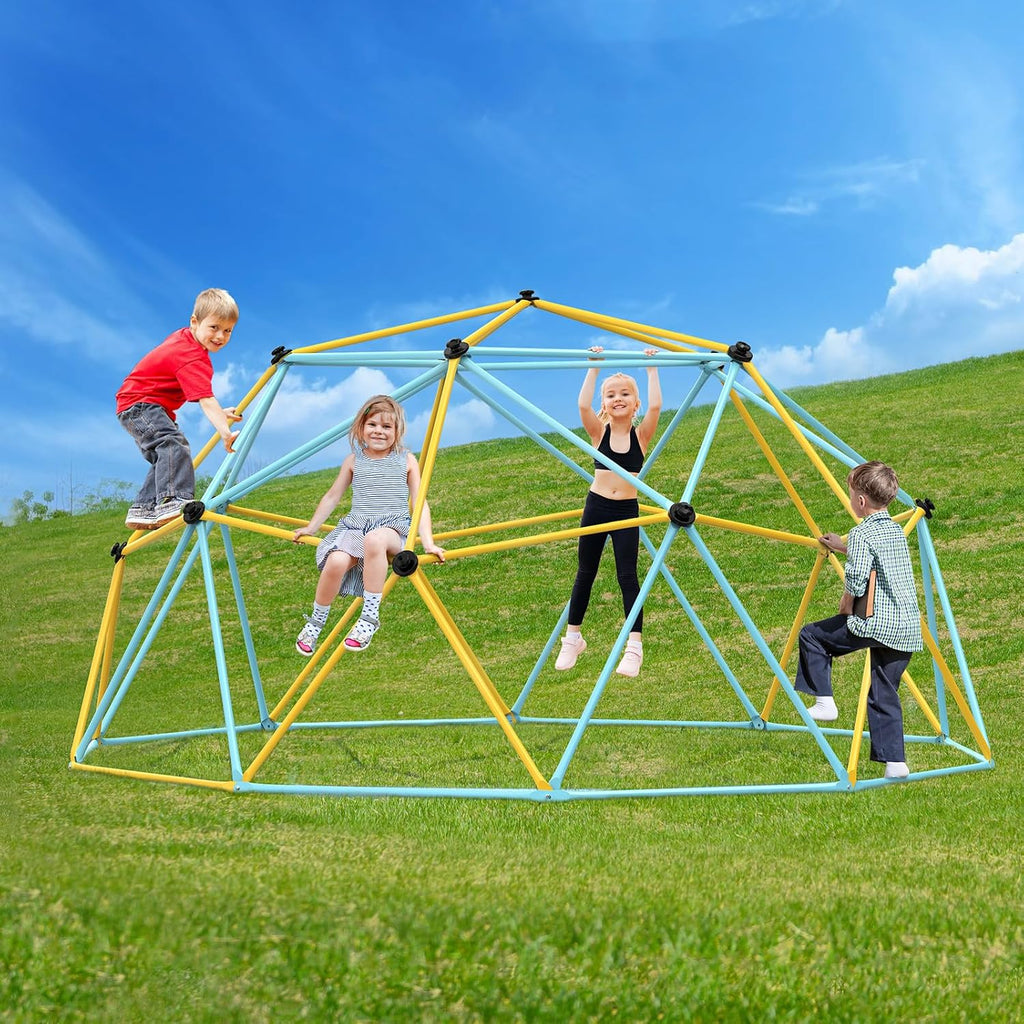 Climbing Dome, 12FT Geometric Dome Climber Play Center for Kids 3 to 10 Years Old, Jungle Gym Supports 750LBS and