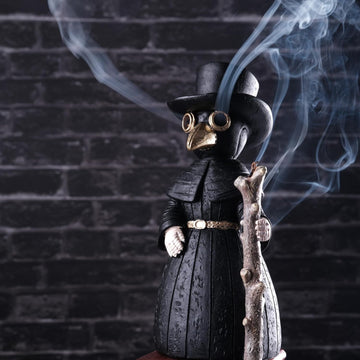Plague Doctor Incense Holder 2027 Upgrade, Cone Burner Eyes Will Smoke - Set of 100