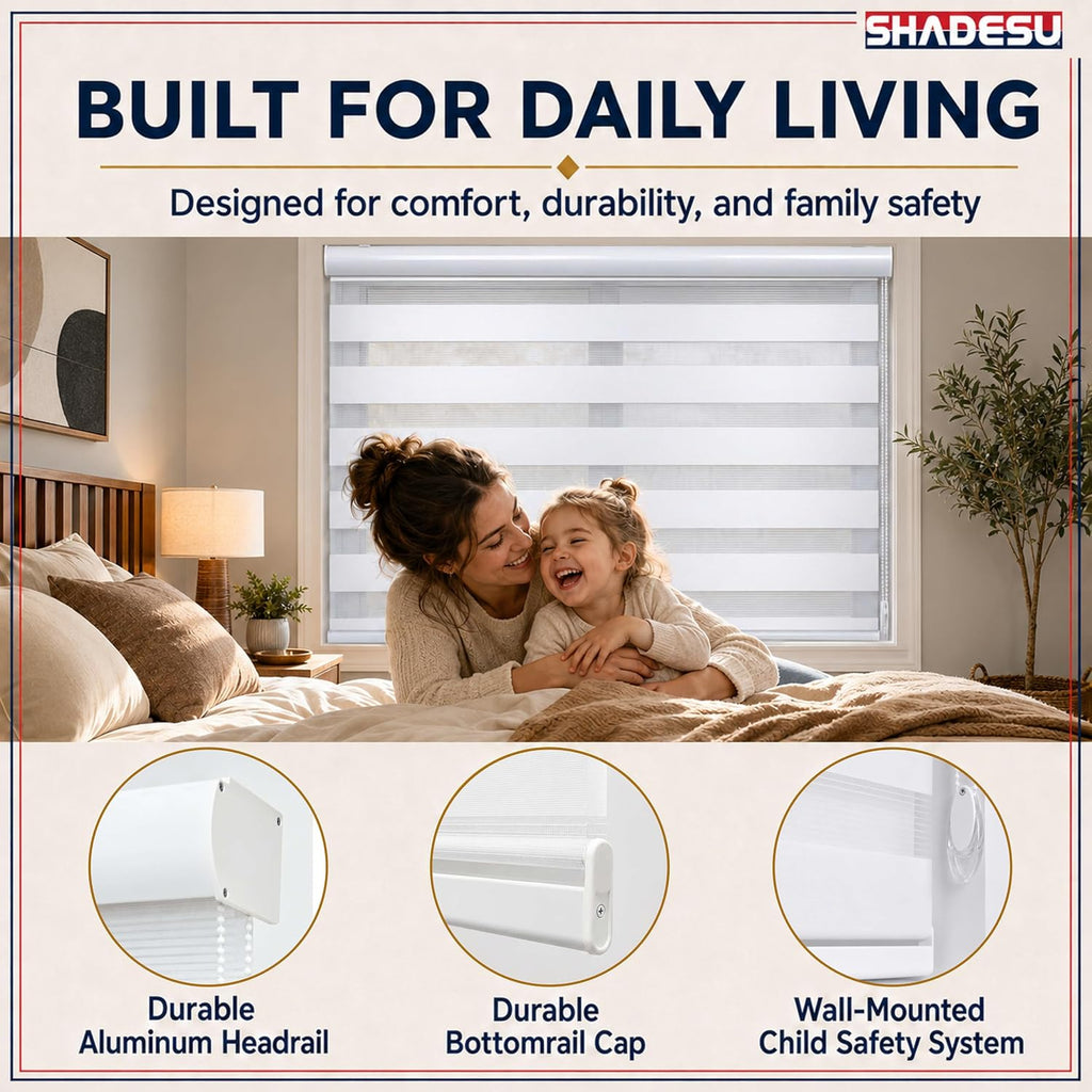 Zebra Blinds for Indoor Window Roller, Zebra Shades for Windows Privacy Light Filtering Shades (Maxium Height 72inch)