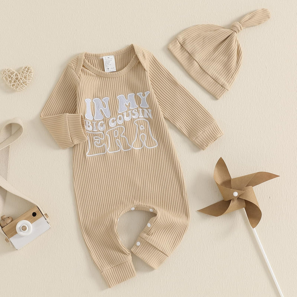 Baby Boy Romper Newborn Coming Home From Hospital Outfits Letter One-Piece Bodysuit Jumpsuit+Hat Infant Colthes Set