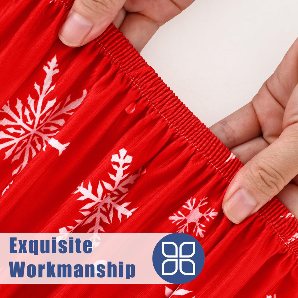 2 Pack Rectangle Spandex 6FT Elastic Fitted Christmas Tablecloth