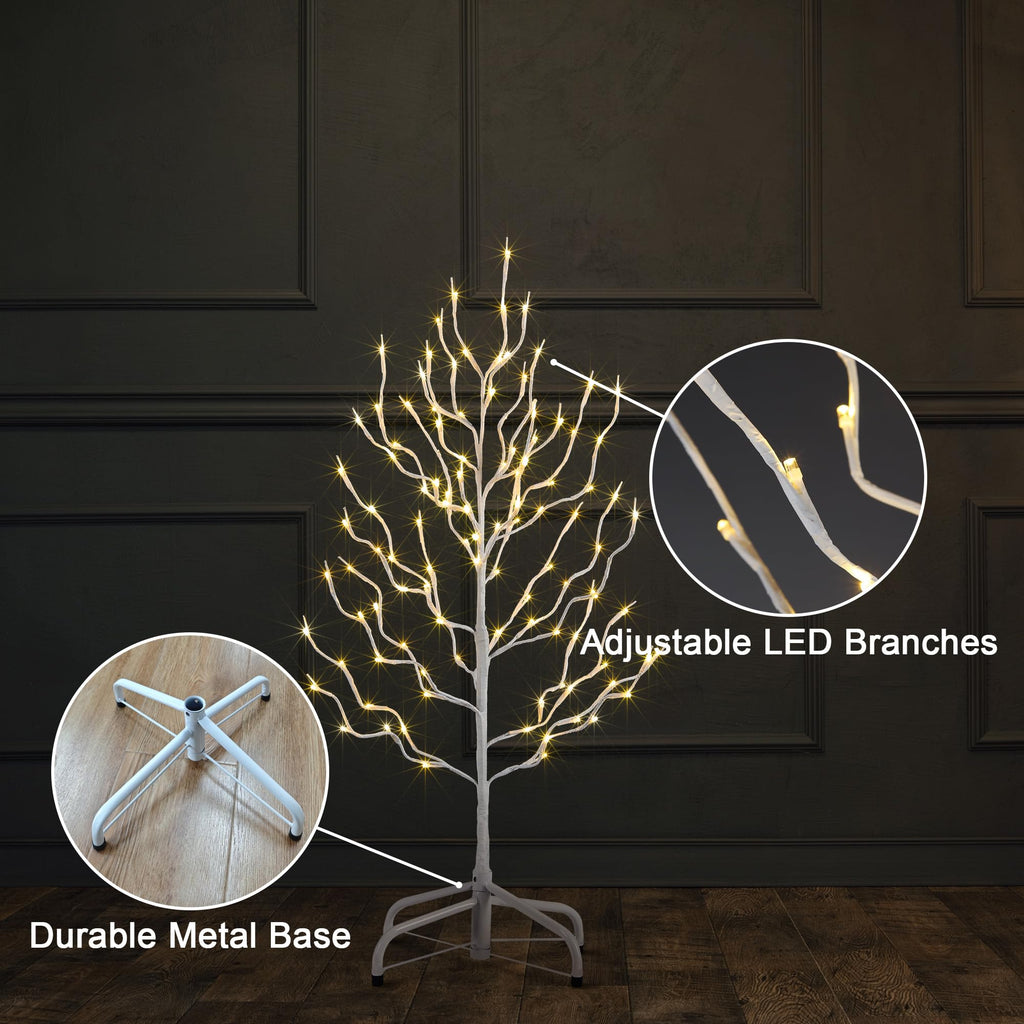 Lighted Twig Tree 3FT LED Artificial Tree for Decoration Inside and Outside Home Patio Wedding Festival Christmas