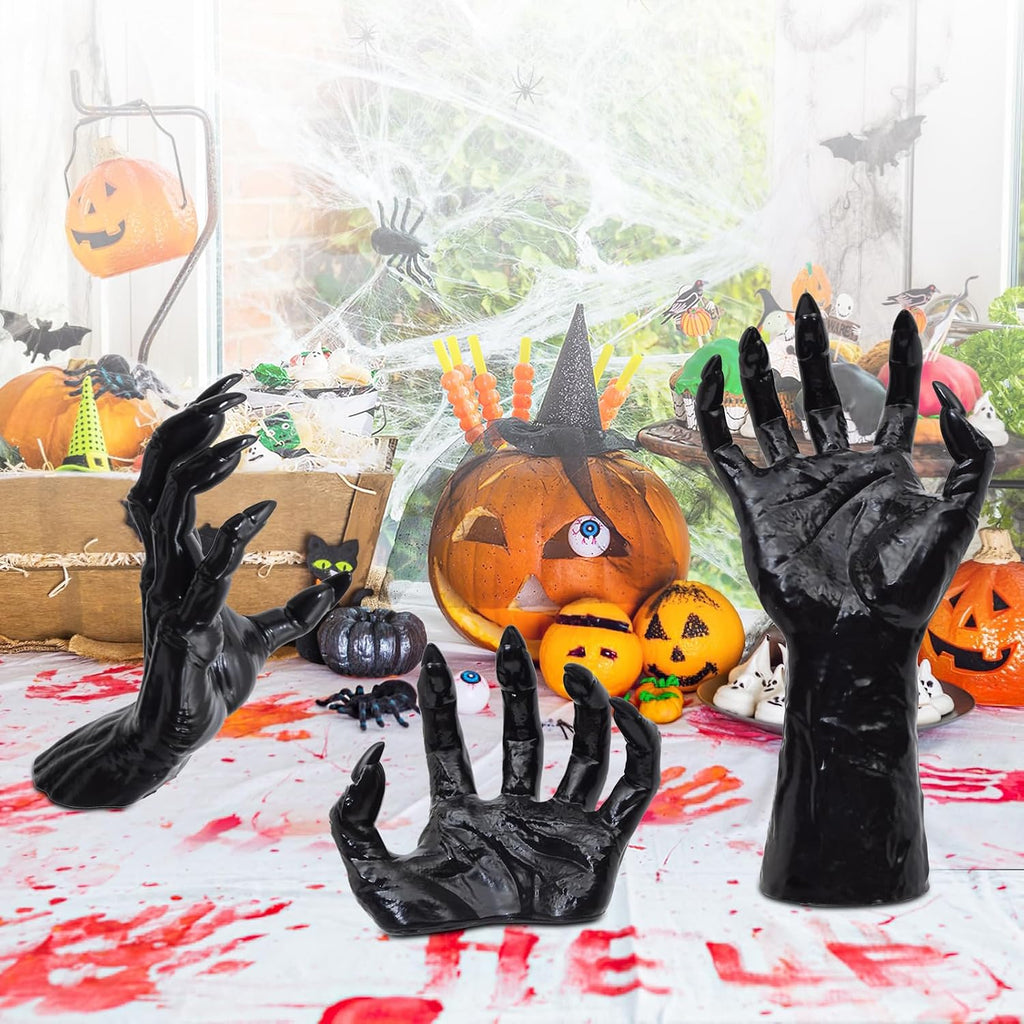 Halloween Decorations Indoor Gothic Decor: Wall Mounted Hands - Set of 3