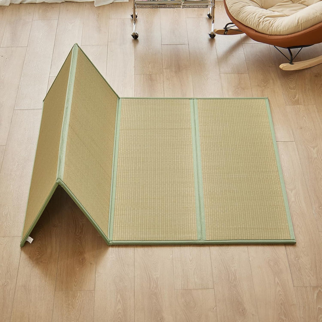 Natural Rush Grass Floor Tatami Mat, Twin, 79" x 39" x 0.5"
