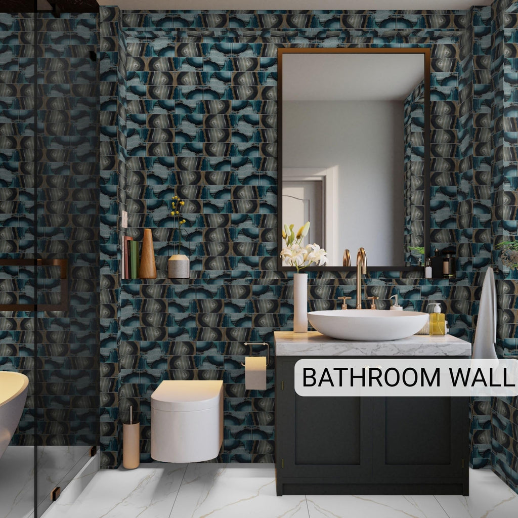 Oasis Tile Magical Forest Crystal Lagoon Aqua 3x12 Glass Subway Tile